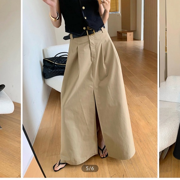 Commense Tan Maxi Skirt - Picture 2 of 8